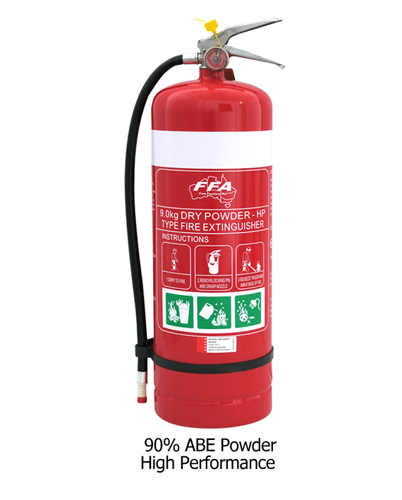 Buy 9.0kg ABE Dry Chemical Powder Fire Extinguisher (High Performance) at Majestic Fire Protection in Sydney