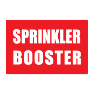 Buy Sticker "Sprinkler Booster" (Large) at Majestic Fire Protection in Sydney